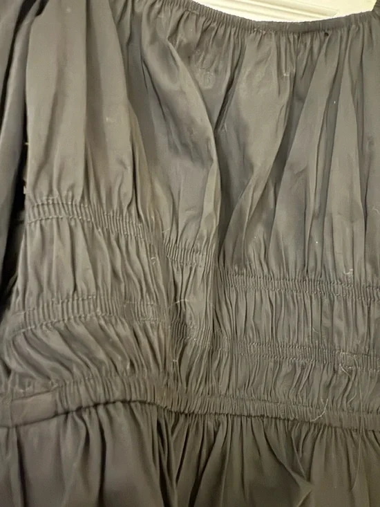 Bailey 44 Black Puff-Sleeve Tie-Front Blouse - Picture 9 of 11